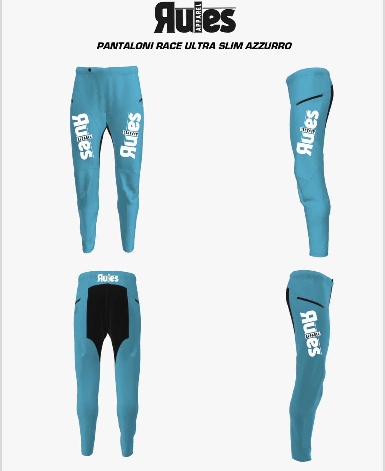 Pantalone Azzurro Rules Race Slim