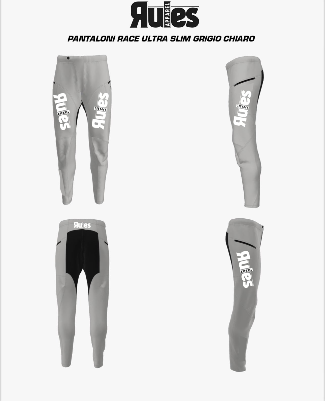 Pantalone Grigio Chiaro Rules Race Slim