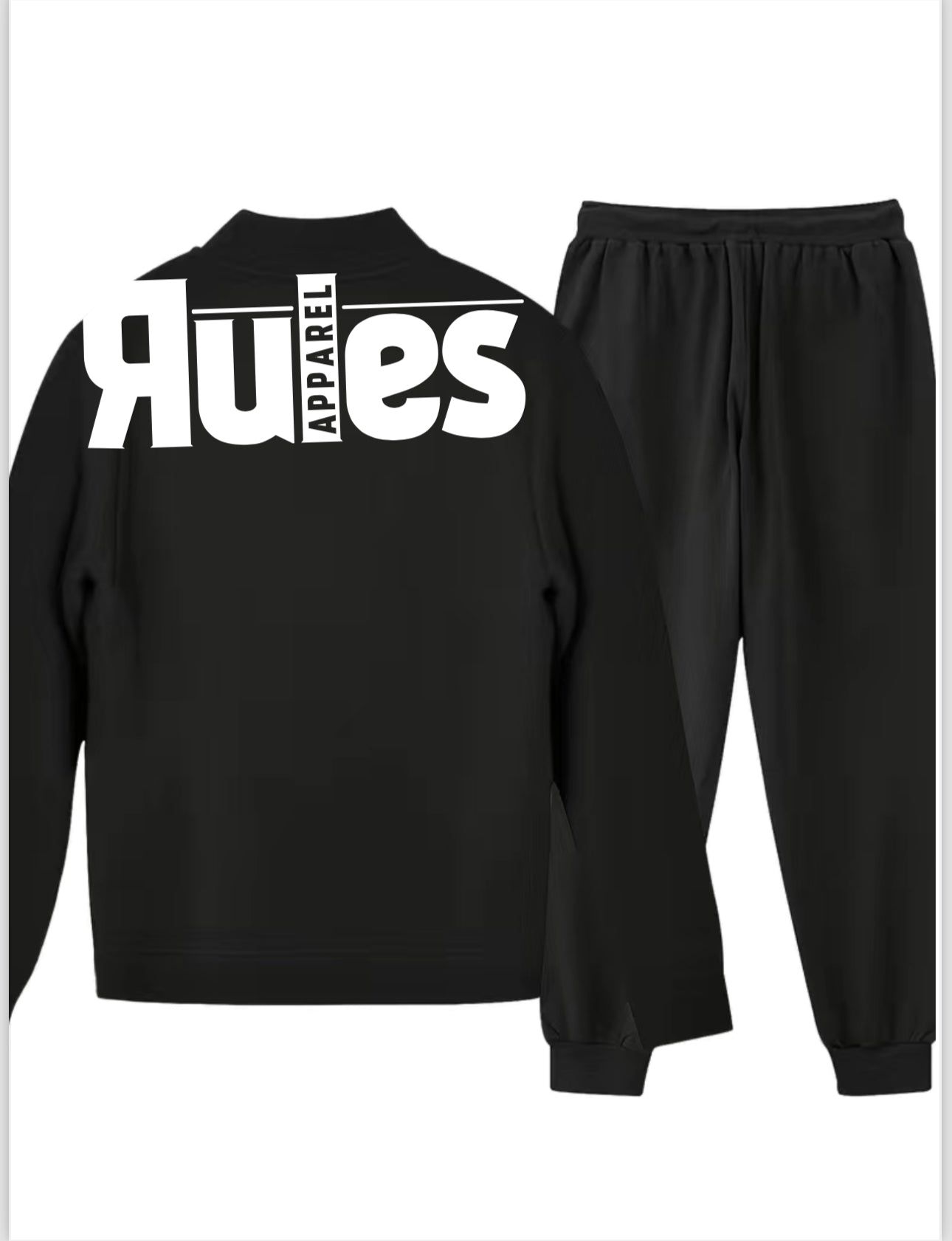 Tuta Rules Completa di 2 set Nera con Logo Bianco